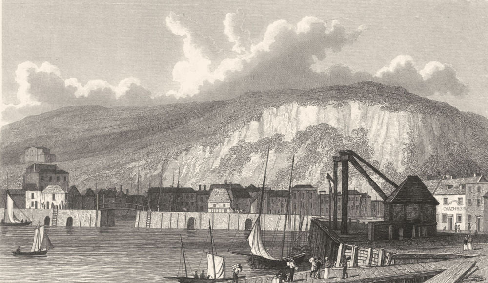 KENT. Landing Place Dover. (Finden/Westall) 1830 old antique print picture